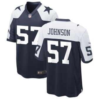 Buddy Johnson Men's Nike Navy Dallas Cowboys Alternate Custom Game Jersey