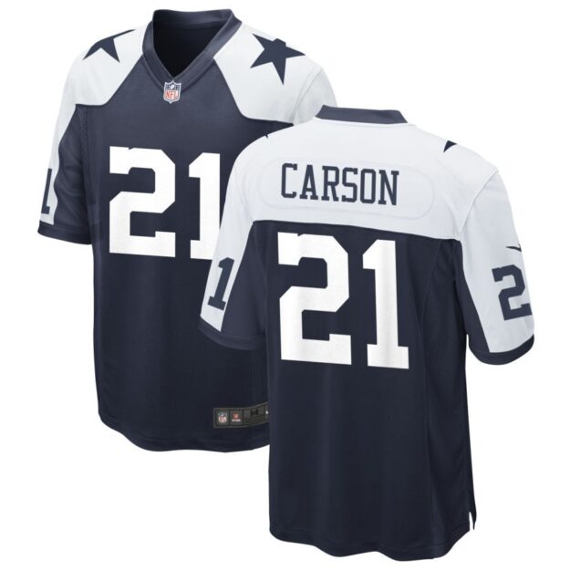 Caelen Carson Men's Nike Navy Dallas Cowboys Alternate Custom Game Jersey