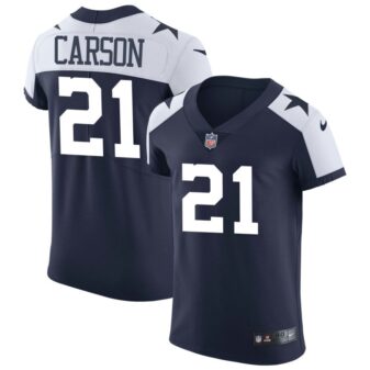 Caelen Carson Men's Nike Navy Dallas Cowboys Alternate Vapor Elite Custom Jersey