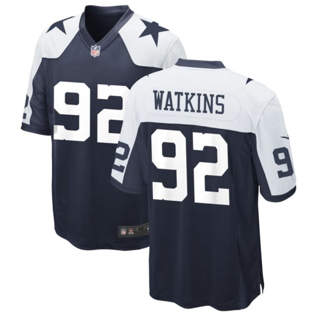 Carlos Watkins Men's Nike Navy Dallas Cowboys Alternate Custom Game Jersey