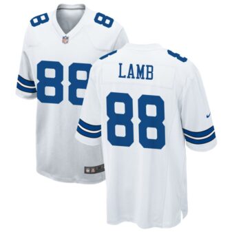 CeeDee Lamb Men's Nike White Dallas Cowboys Custom Game Jersey