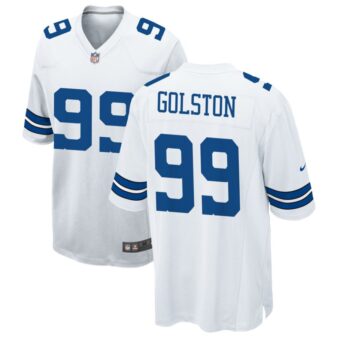 Chauncey Golston Men's Nike White Dallas Cowboys Custom Game Jersey