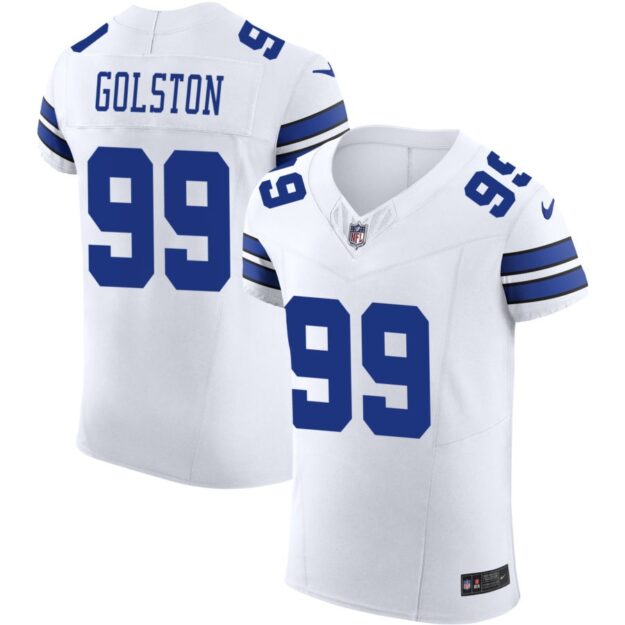 Chauncey Golston Men's Nike White Dallas Cowboys Vapor F.U.S.E. Elite Custom Jersey