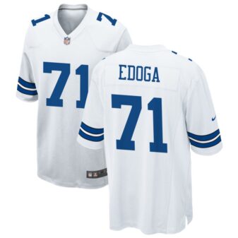 Chuma Edoga Men's Nike White Dallas Cowboys Custom Game Jersey