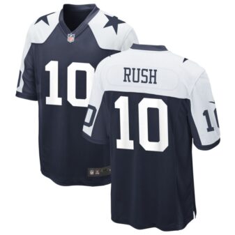 Cooper Rush Men's Nike Navy Dallas Cowboys Alternate Custom Game Jersey