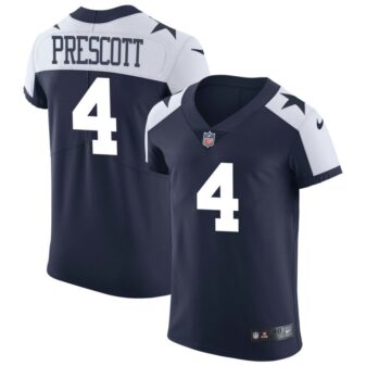 Dak Prescott Men's Nike Navy Dallas Cowboys Alternate Vapor Elite Custom Jersey