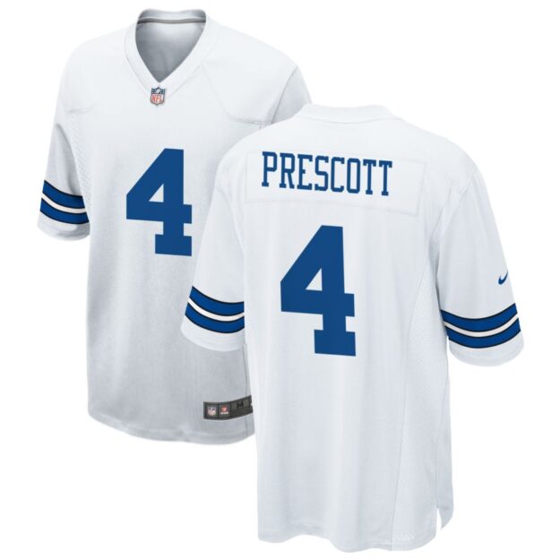 Dak Prescott Men's Nike White Dallas Cowboys Custom Game Jersey