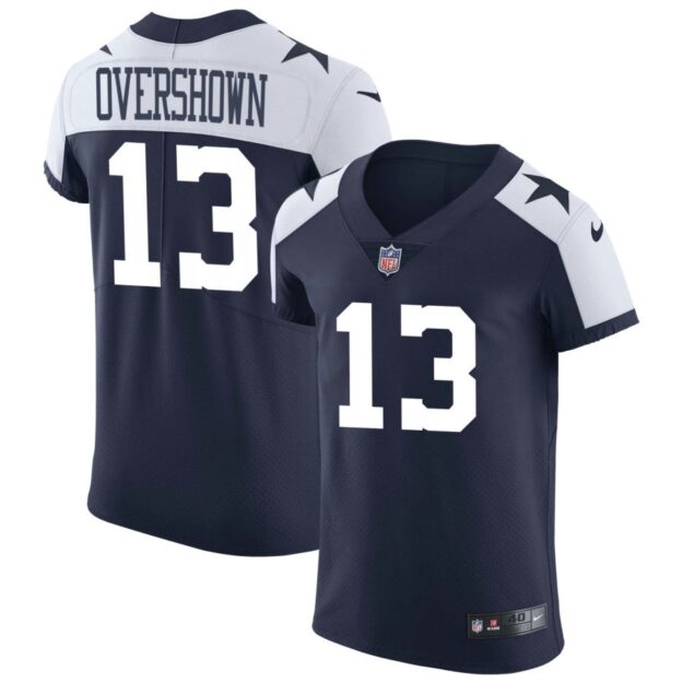 DeMarvion Overshown Men's Nike Navy Dallas Cowboys Alternate Vapor Elite Custom Jersey