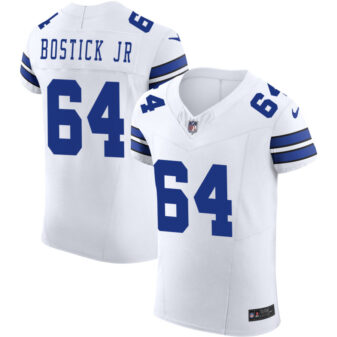 Earl Bostick Jr Men's Nike White Dallas Cowboys Vapor F.U.S.E. Elite Custom Jersey