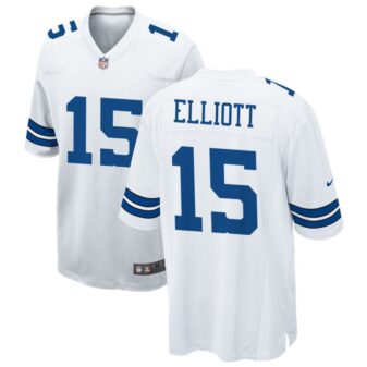 Ezekiel Elliott Men's Nike White Dallas Cowboys Custom Game Jersey