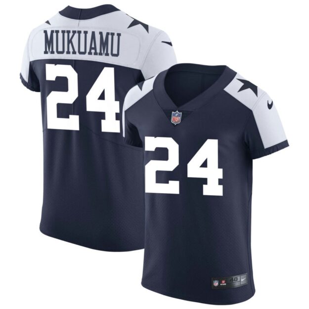 Israel Mukuamu Men's Nike Navy Dallas Cowboys Alternate Vapor Elite Custom Jersey