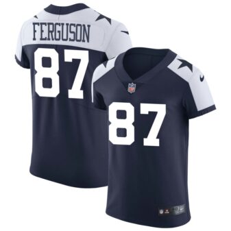 Jake Ferguson Men's Nike Navy Dallas Cowboys Alternate Vapor Elite Custom Jersey