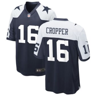 Jalen Cropper Men's Nike Navy Dallas Cowboys Alternate Custom Game Jersey