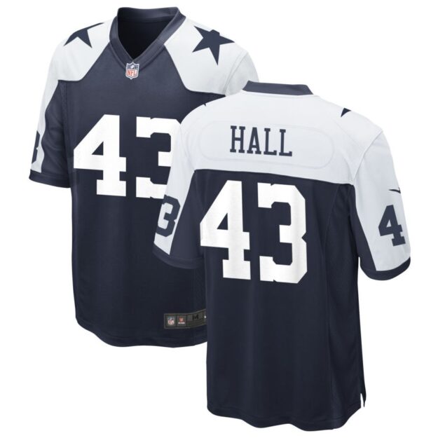 Kemon Hall Men's Nike Navy Dallas Cowboys Alternate Custom Game Jersey