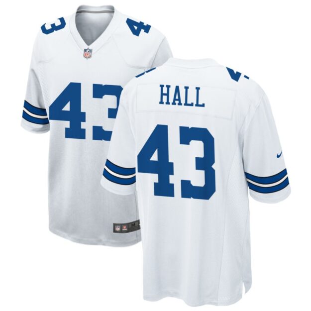 Kemon Hall Men's Nike White Dallas Cowboys Custom Game Jersey