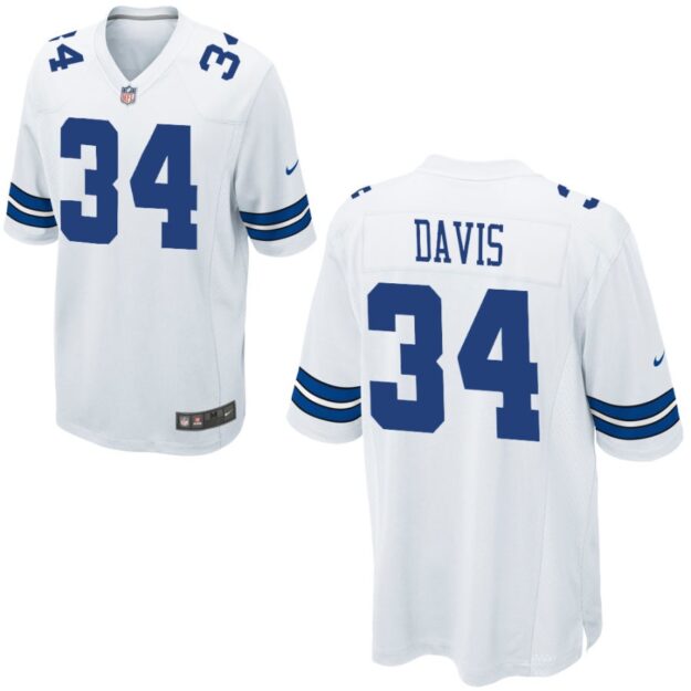 Malik Davis Nike Dallas Cowboys Custom Youth Game Jersey