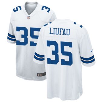 Marist Liufau Men's Nike White Dallas Cowboys Custom Game Jersey