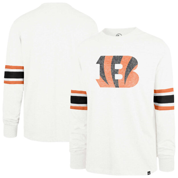 Men's '47 White Cincinnati Bengals Premier Brex Long Sleeve T-Shirt