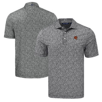 Men's Cutter & Buck Black Cincinnati Bengals Pike Eco Flora Print Polo