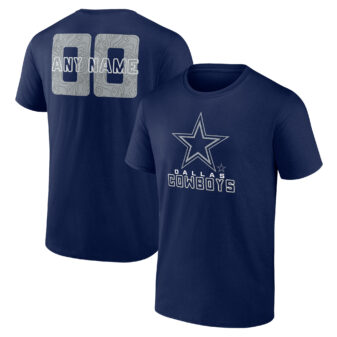 Men's Navy Dallas Cowboys Stellar Personalized Name & Number T-Shirt