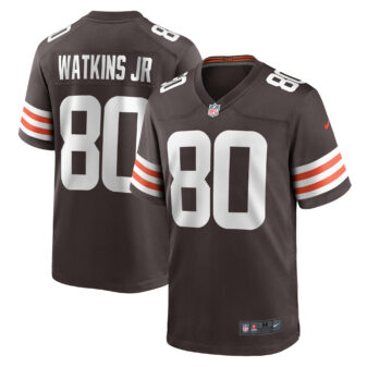 Men's Nike Austin Watkins Jr. Brown Cleveland Browns Team Game Jersey