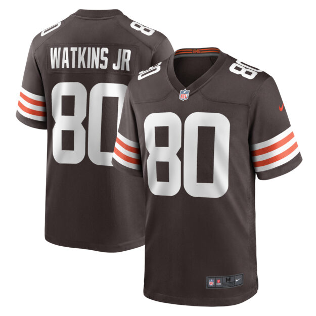 Men's Nike Austin Watkins Jr. Brown Cleveland Browns Team Game Jersey