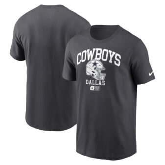 Men's Nike Charcoal Dallas Cowboys Helmet Essential T-Shirt