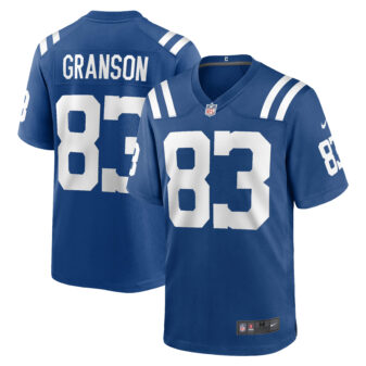 Men's Nike Kylen Granson Royal Indianapolis Colts Game Jersey