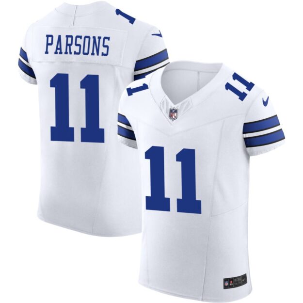 Micah Parsons Men's Nike White Dallas Cowboys Vapor F.U.S.E. Elite Custom Jersey