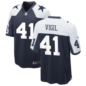 Nick Vigil Men's Nike Navy Dallas Cowboys Alternate Custom Game Jersey