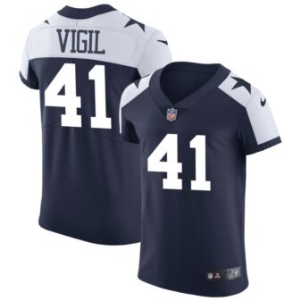 Nick Vigil Men's Nike Navy Dallas Cowboys Alternate Vapor Elite Custom Jersey