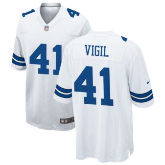 Nick Vigil Men's Nike White Dallas Cowboys Custom Game Jersey