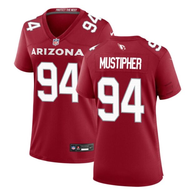 PJ Mustipher Women's Nike Cardinal Arizona Cardinals Custom Game Jersey