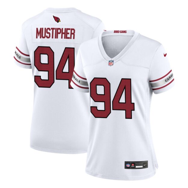 PJ Mustipher Women's Nike White Arizona Cardinals Custom Game Jersey