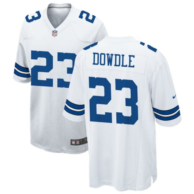 Rico Dowdle Men's Nike White Dallas Cowboys Custom Game Jersey