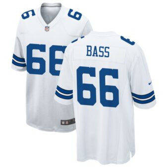 T.J. Bass Men's Nike White Dallas Cowboys Custom Game Jersey