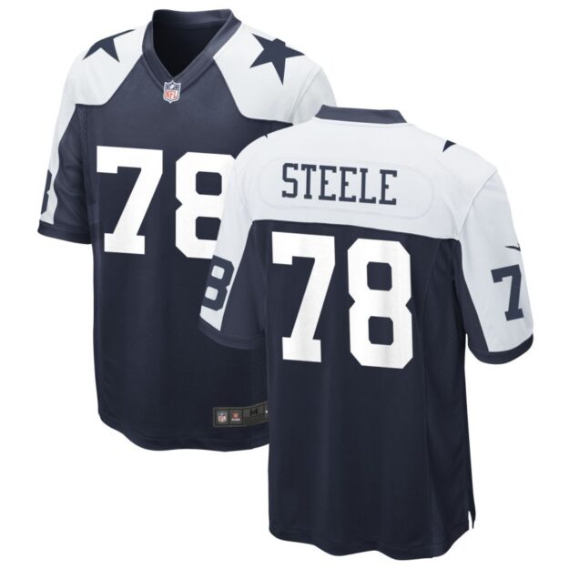 Terence Steele Men's Nike Navy Dallas Cowboys Alternate Custom Game Jersey