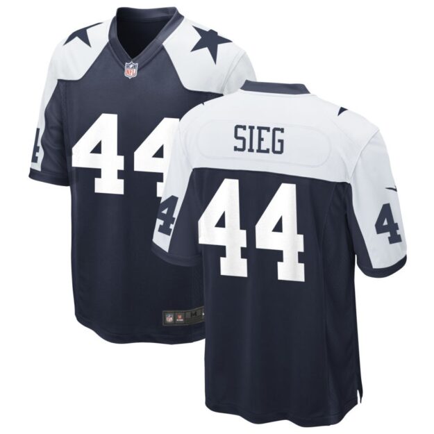 Trent Sieg Men's Nike Navy Dallas Cowboys Alternate Custom Game Jersey