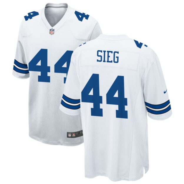 Trent Sieg Men's Nike White Dallas Cowboys Custom Game Jersey