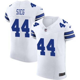 Trent Sieg Men's Nike White Dallas Cowboys Vapor F.U.S.E. Elite Custom Jersey