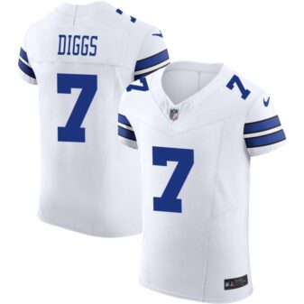 Trevon Diggs Men's Nike White Dallas Cowboys Vapor F.U.S.E. Elite Custom Jersey