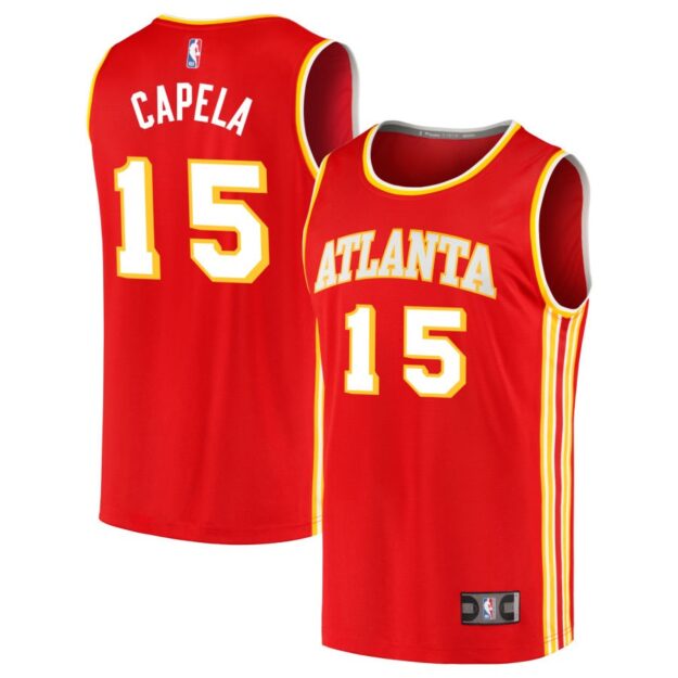 Clint Capela Youth Fanatics Red Atlanta Hawks Fast Break Custom Jersey - Icon Edition