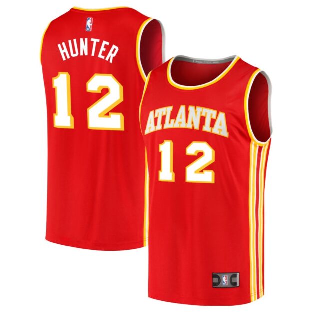 De'Andre Hunter Men's Fanatics Red Atlanta Hawks Fast Break Replica Custom Jersey - Icon Edition