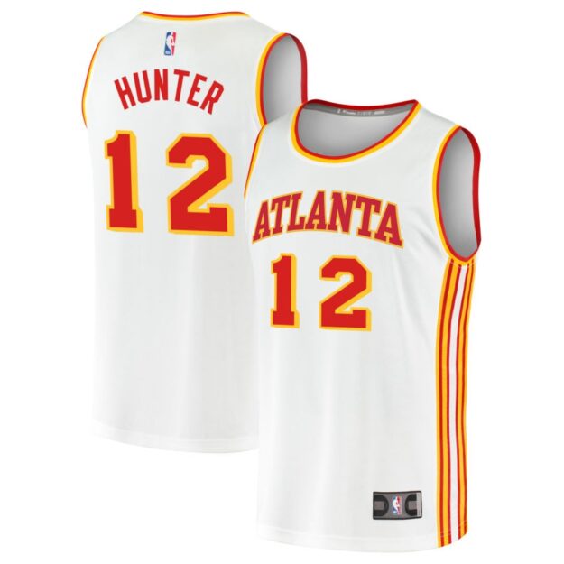 De'Andre Hunter Men's Fanatics White Atlanta Hawks Fast Break Custom Replica Jersey - Association Edition