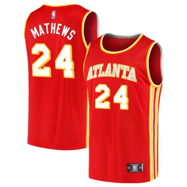 Garrison Mathews Men's Fanatics Red Atlanta Hawks Fast Break Replica Custom Jersey - Icon Edition