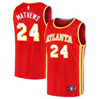 Garrison Mathews Youth Fanatics Red Atlanta Hawks Fast Break Custom Jersey - Icon Edition