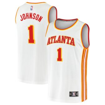 Jalen Johnson Men's Fanatics White Atlanta Hawks Fast Break Custom Replica Jersey - Association Edition