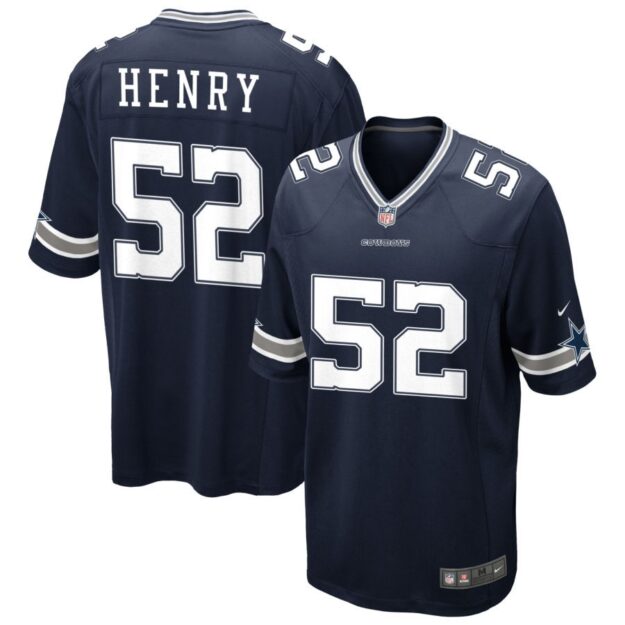 KJ Henry Men's Nike Navy Dallas Cowboys Custom Game Jersey