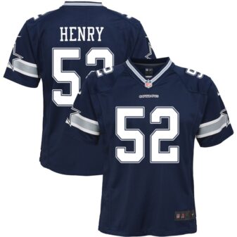 KJ Henry Youth Nike Navy Dallas Cowboys Custom Game Jersey