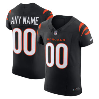 Men's Nike Black Cincinnati Bengals Team Vapor F.U.S.E. Elite Custom Jersey